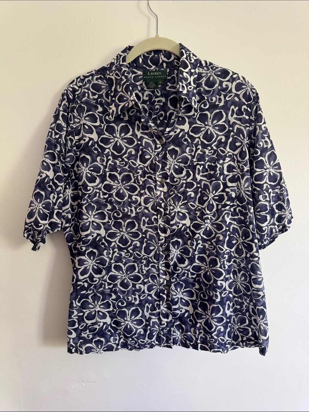 100% Cotton Lauren Ralph Lauren Floral Short-Sleeve Button-Down Shirt